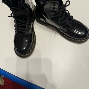 Doc Martens 1460 Black Patent Lamper Combat Boots, L7